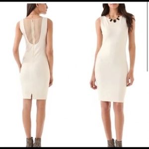 Alice + Olivia Gina Midi Dress in Cream/ivory Sleeveless Dress size 4